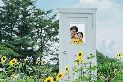 ドアからひょっこり