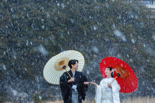海と雪いいですね。