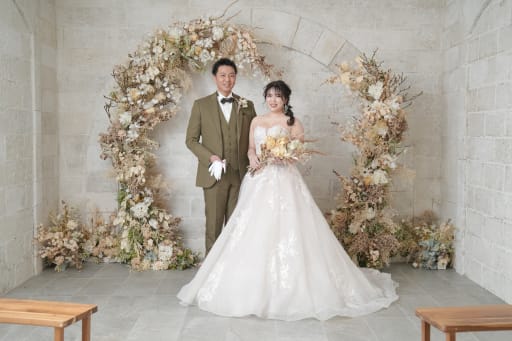 チャペルスタジオで正統派記念写真を