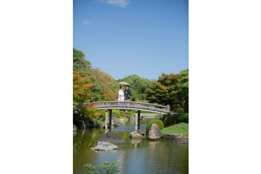 快晴の日本庭園  
