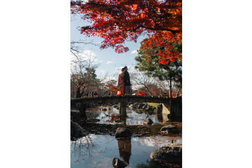 背中合わせショット