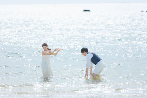 海にも入っちゃえ！笑