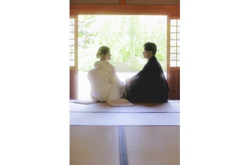 縁側で縁側