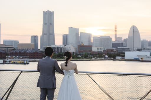 大桟橋に着いたらまずはみなとみらいの景色を