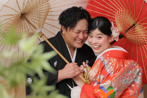 和傘に包まれた幸せ！