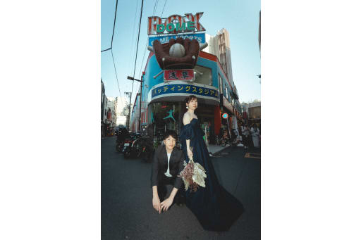 バッティングセンター前でもかっこよく