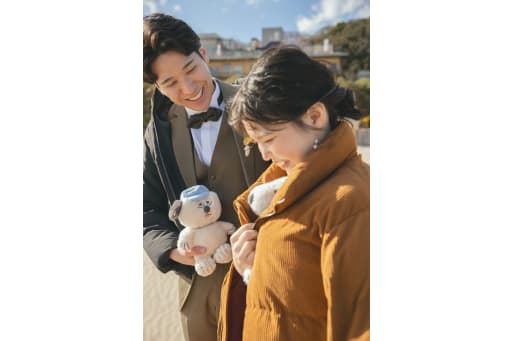 ぬいぐるみと一緒に