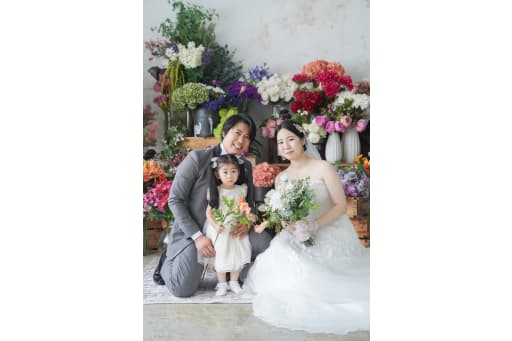 お子さんと一緒に撮影