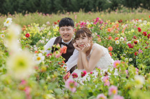 カラフルお花畑で♪