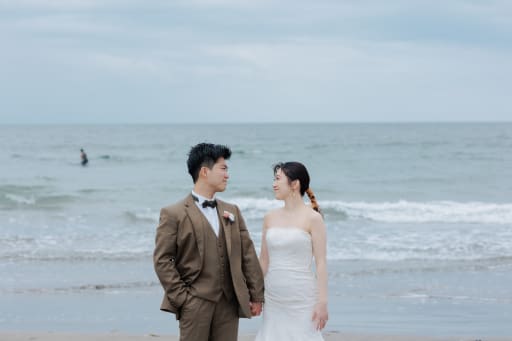 海で