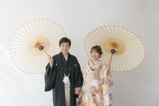 番傘を持ったお写真