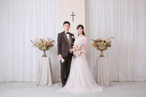 チャペルでかっちりカットも素敵＊