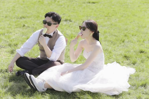 アイスをパクリ