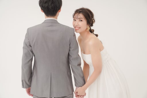 ご新婦様の肩にちょこん