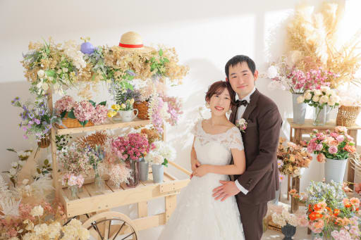 	 お花屋さん背景も