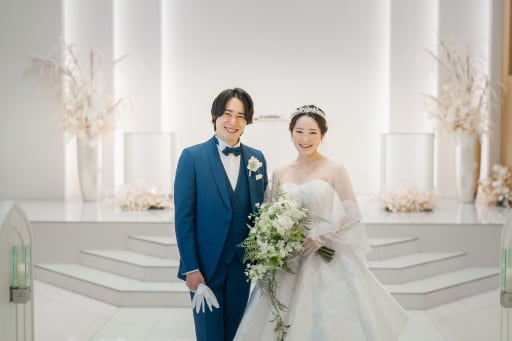 憧れの真っ白なチャペルで撮影スタート