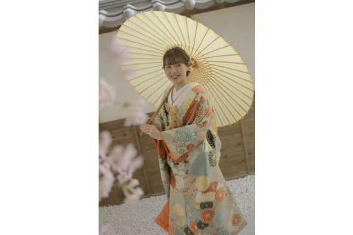 傘を持って
