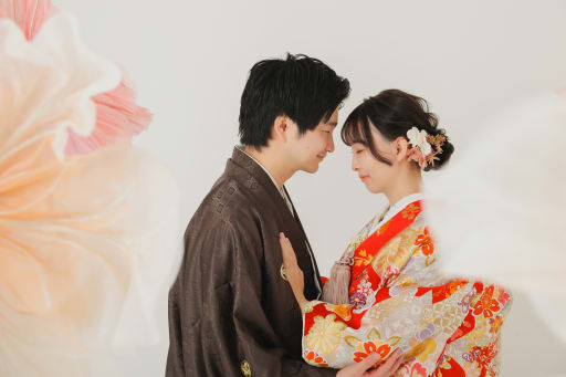 向き合って