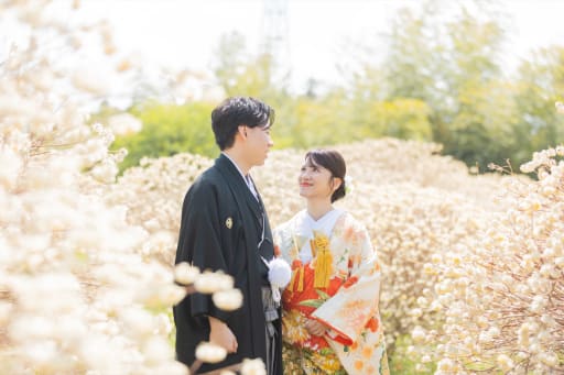 ミツマタのお花畑も