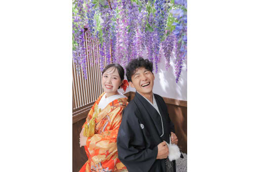 藤の花で。