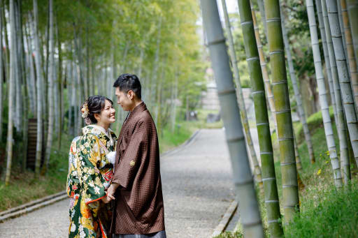 竹林もある日本庭園