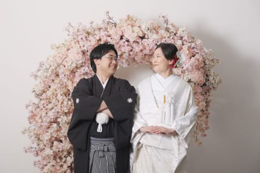 桜のアーチで！