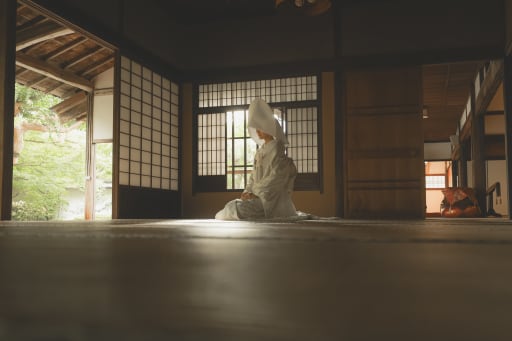 綿帽子をかぶって・・・
