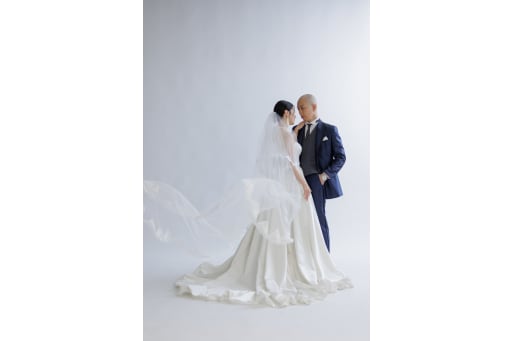 ベールをふわっと