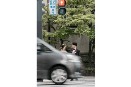 信号待ちでも