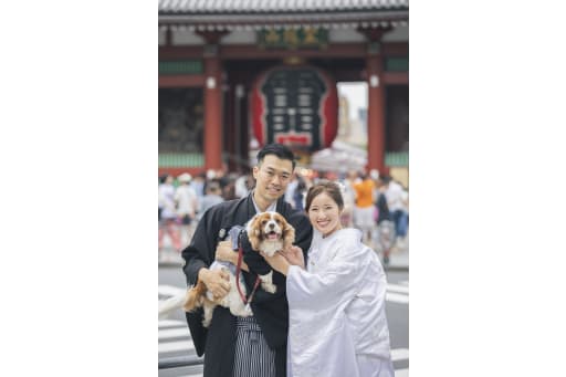 愛犬と一緒に