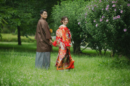 お散歩中のお二人