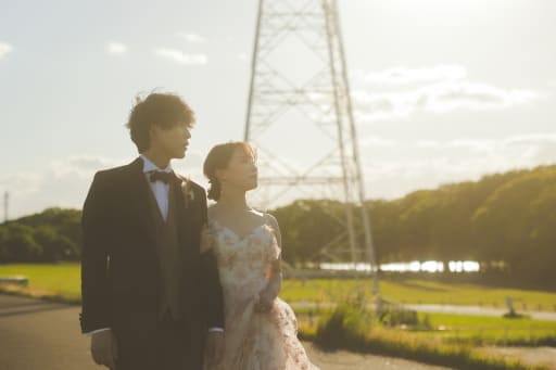 夕陽と共に