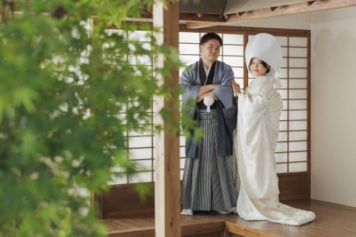 綿帽子をかぶって