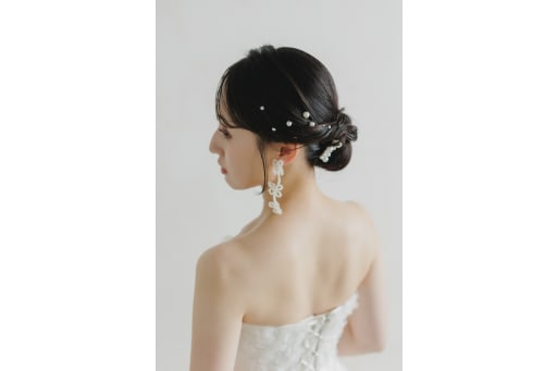  ヘアスタイルのアップ撮影
