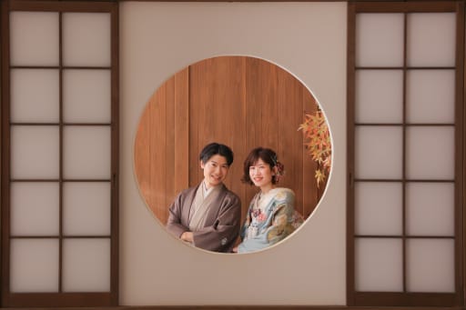 茶室の中から〜