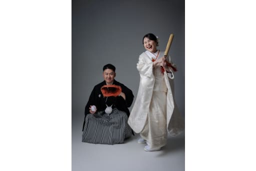 野球アイテムでおふたりらしさをプラス