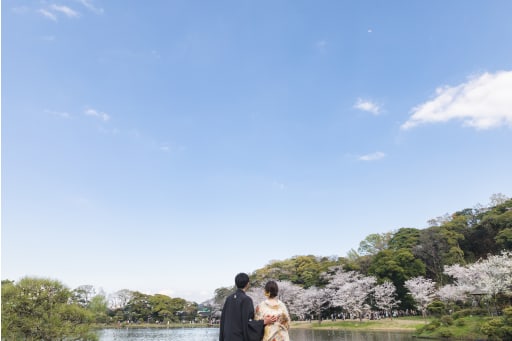 桜と青空