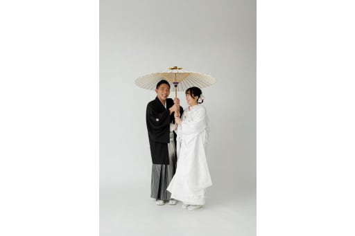 仲良く相合傘！