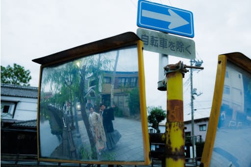 こんな感じでミラー越しでも！