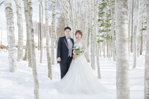 雪の中に