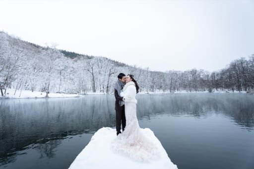凍らない湖〜鳥沼湖〜冬景色は圧巻でした