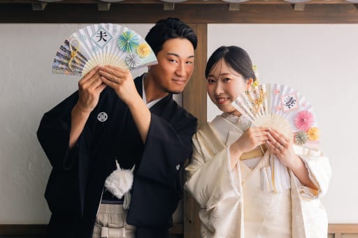 ラストは和装にお着替えして手作り扇子！