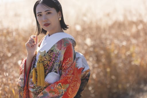 富士山とススキ