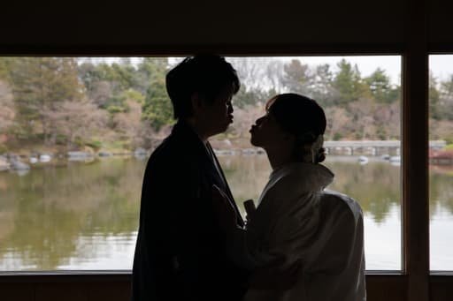 ご新婦様が変顔を挟んでくださる楽しい方でしたので、そのままシルエットもたこ口に！かわいい！