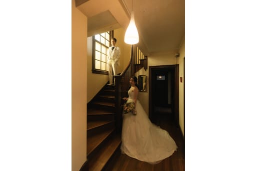 階段を利用して