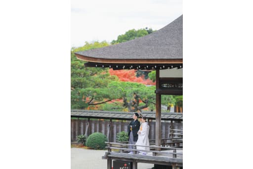 江戸時代に建立された建造物、お庭で。