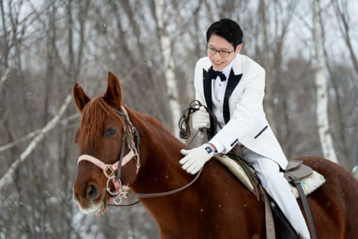 そしてお馬さんもいるので乗馬もできました