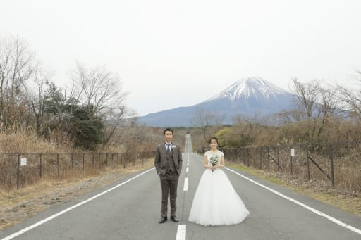 富士山の麓で