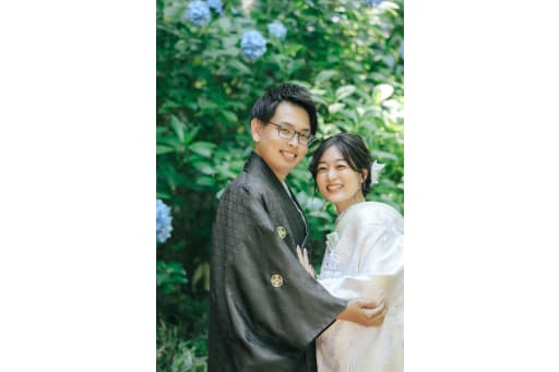 紫陽花と緑と