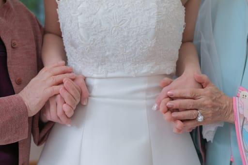 お婆ちゃま達と。